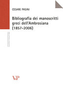 Copertina  Bibliografia dei manoscritti greci dell'Ambrosiana, 1857-2006